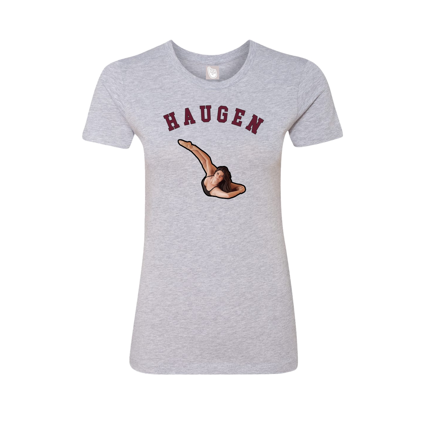 Fitted Women's Tee — Shirsey Arch in Grey