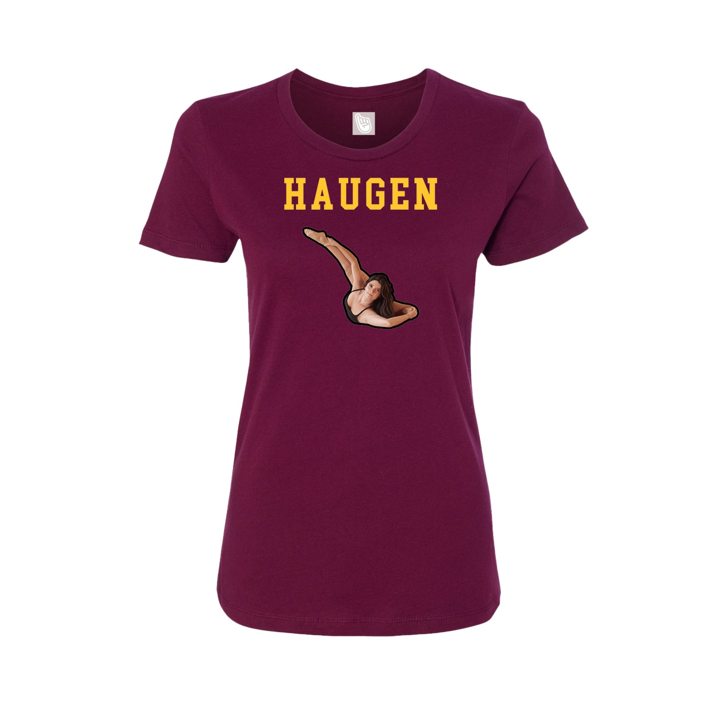 Fitted Women's Tee — Shirsey in Maroon