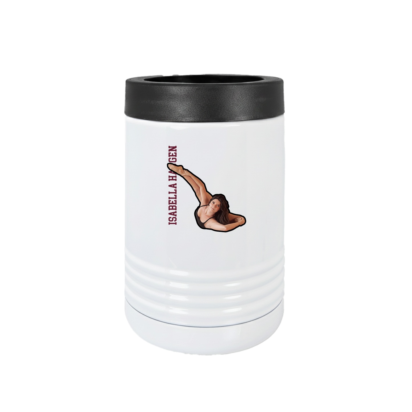 Beverage Holder — Name Vertical in White