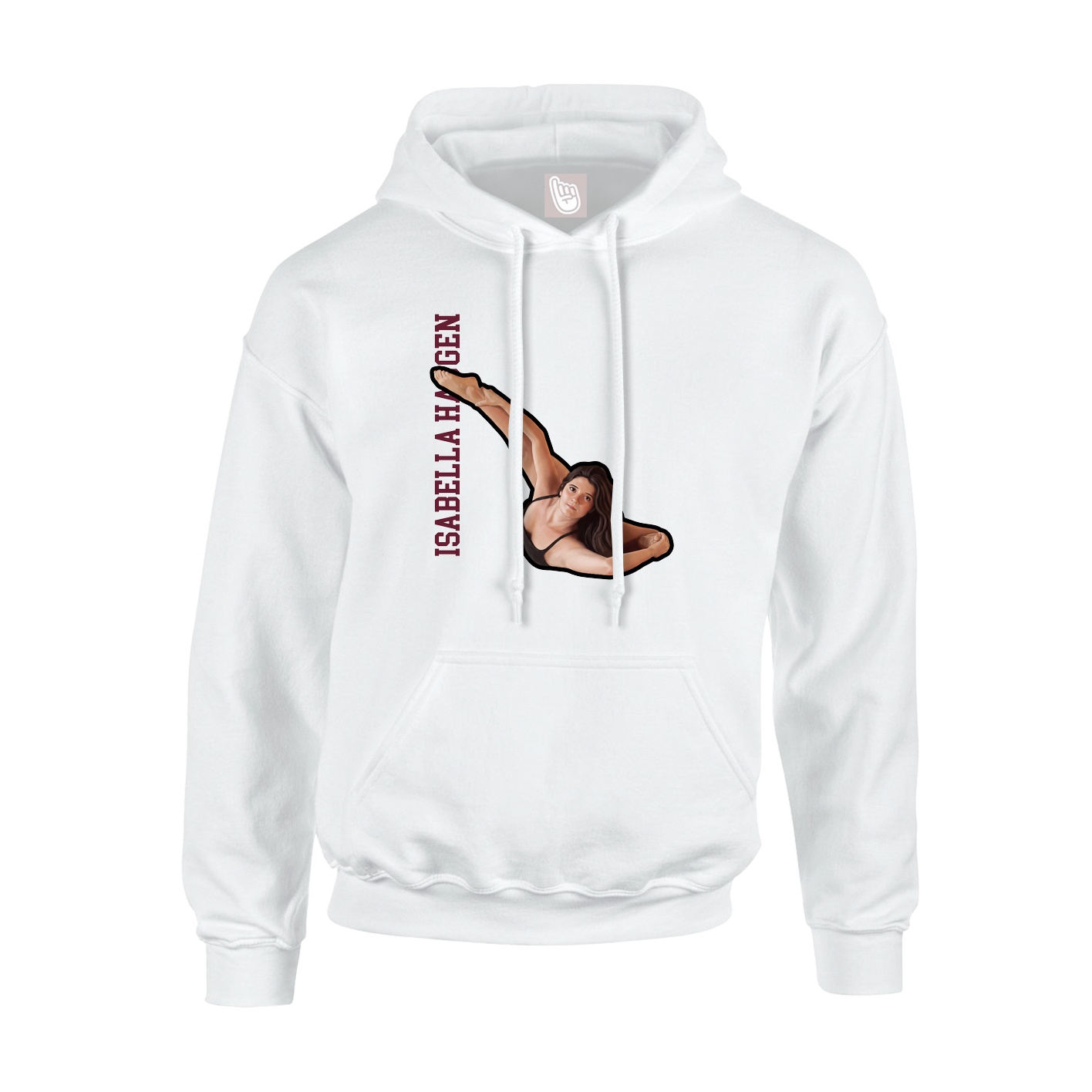 Hoodie — Name Vertical in White