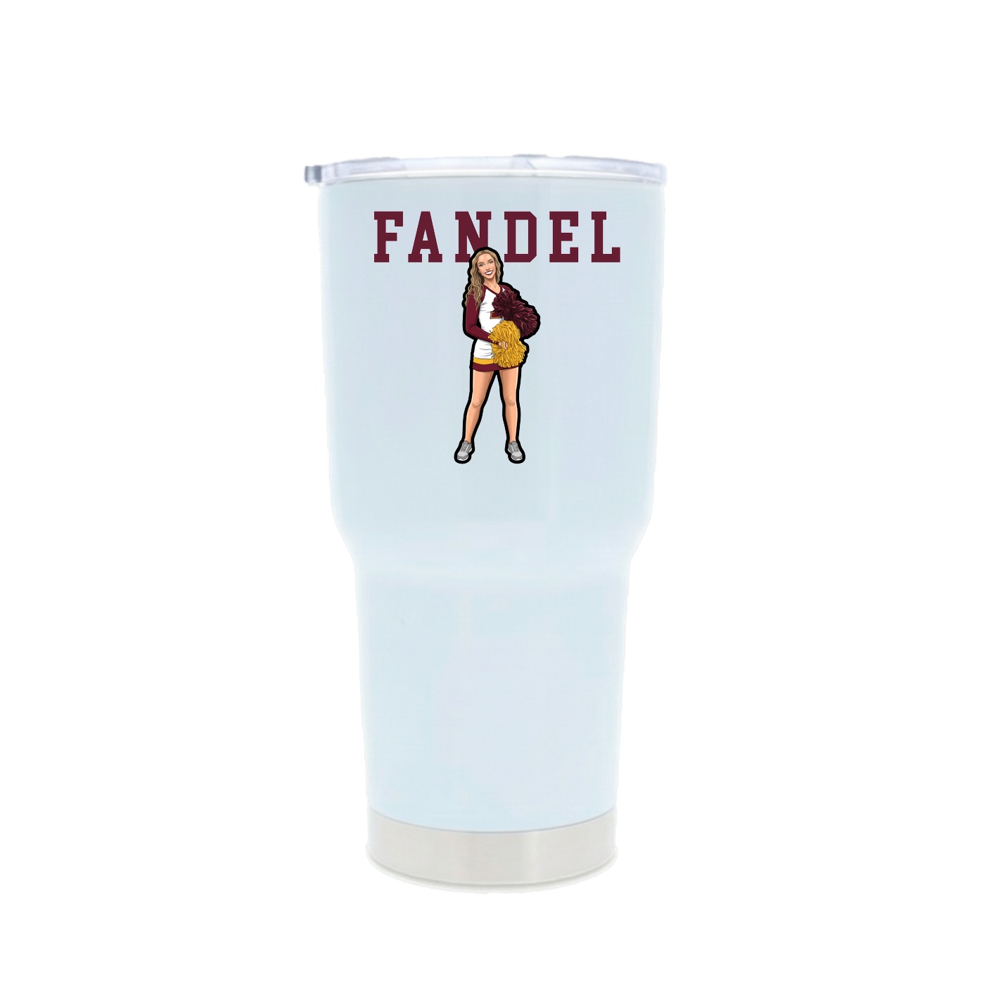 30oz Stainless Steel Tumbler — Shirsey in White