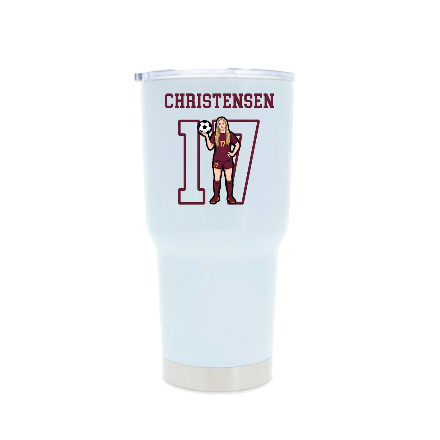 30oz Stainless Steel Tumbler — Shirsey in White