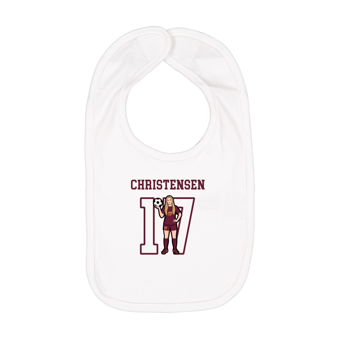 Infant Bib — Shirsey in White