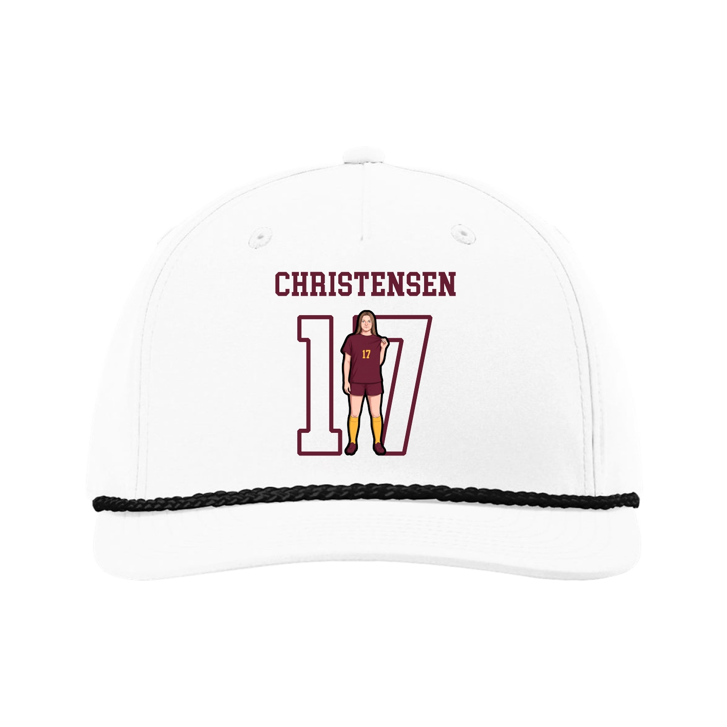 Five-Panel Classic Rope Cap — Shirsey in White