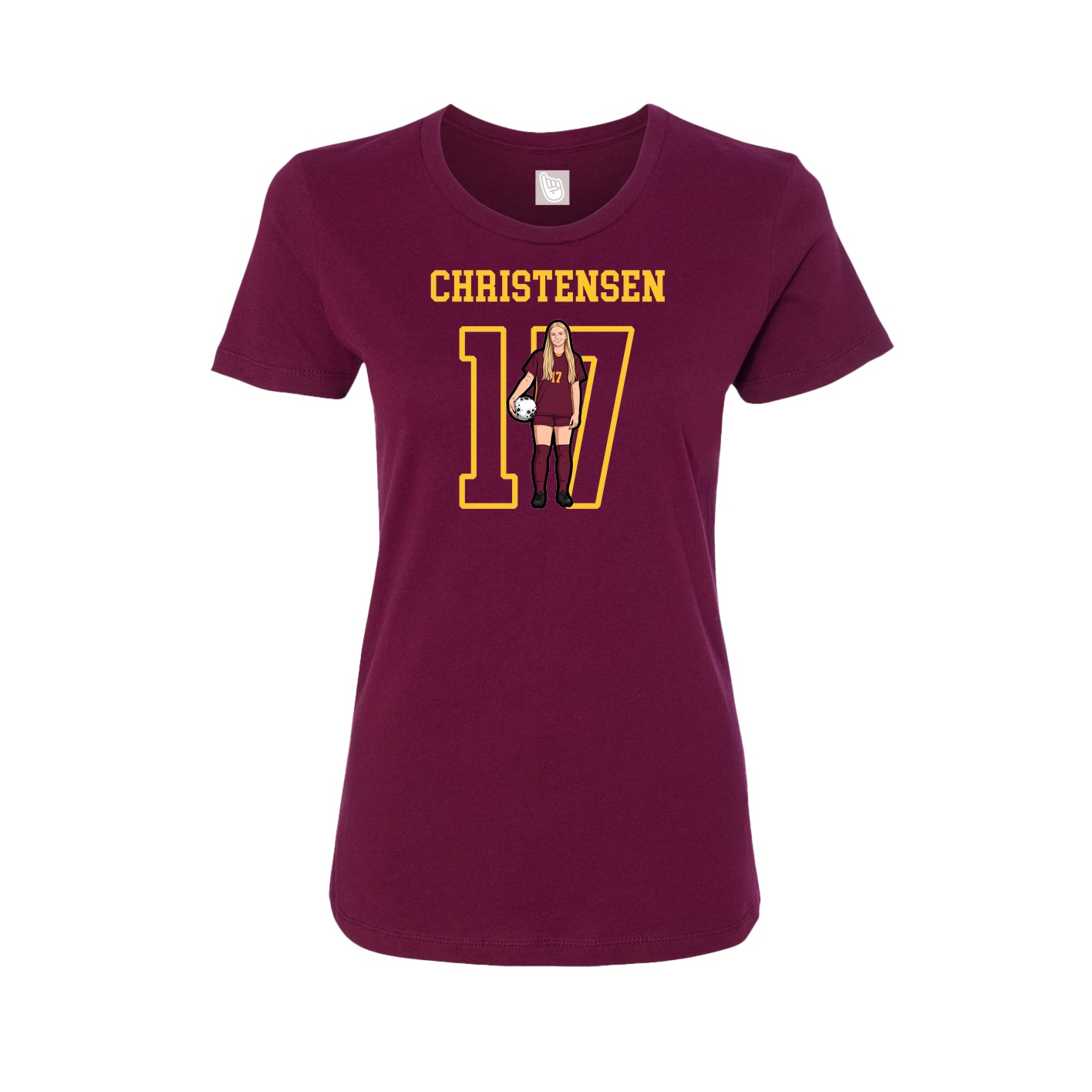 Fitted Women's Tee — Shirsey in Maroon
