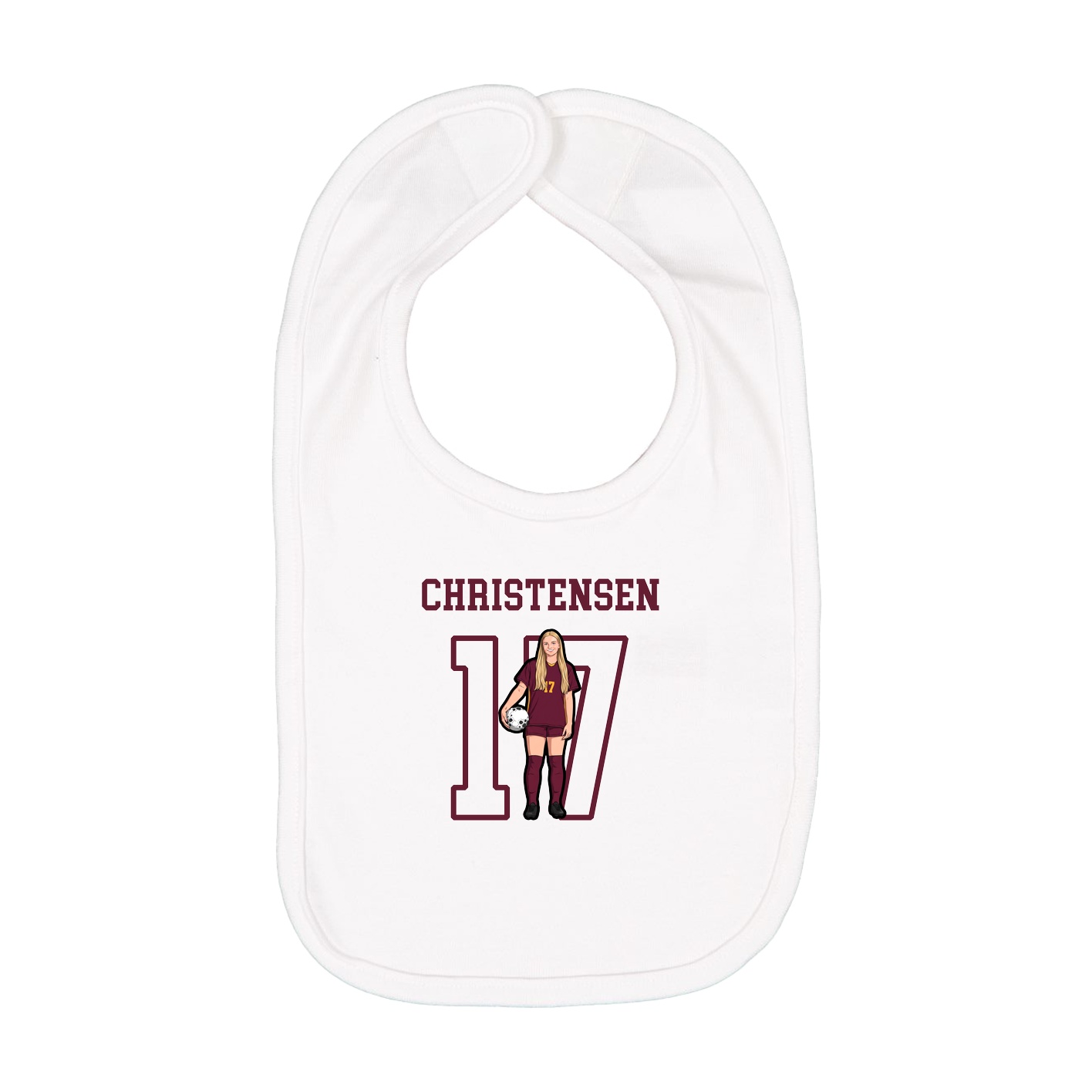 Infant Bib — Shirsey in White
