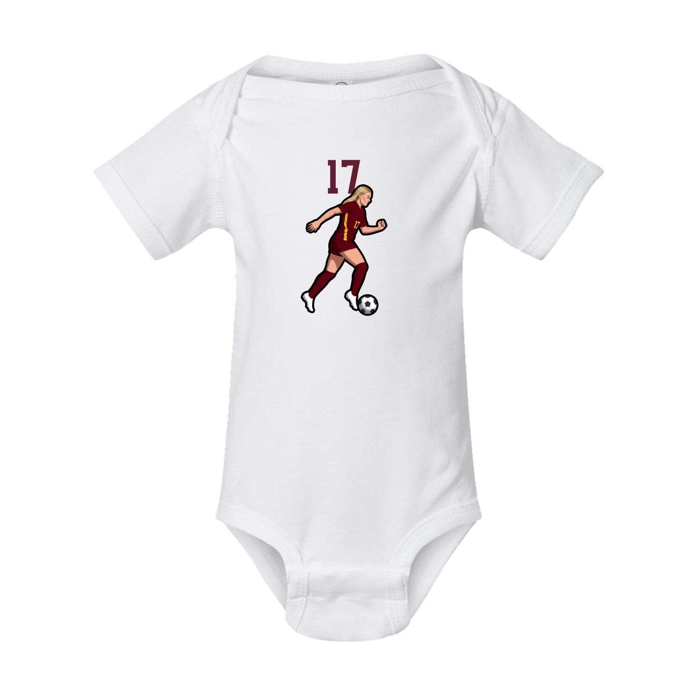 Baby Onesie — Number Top in White