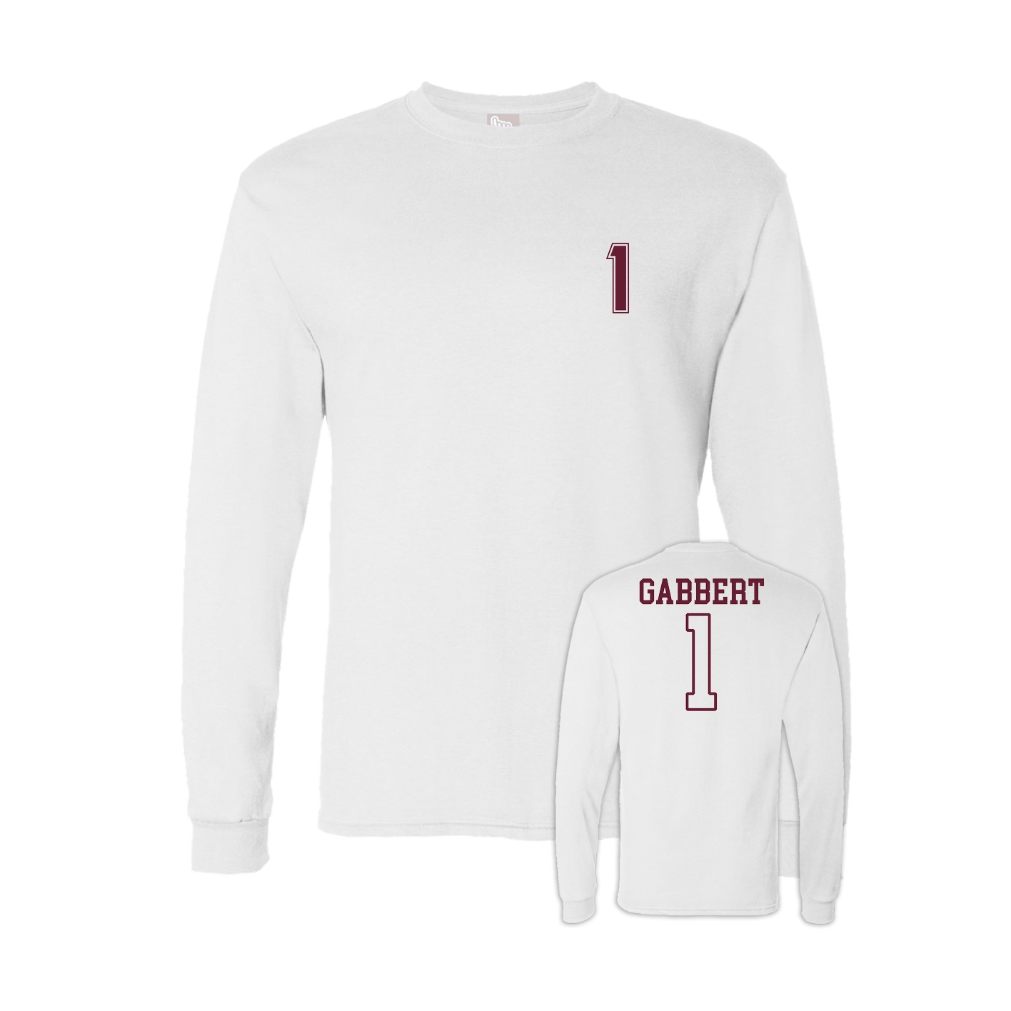 Long Sleeve Tee — Chest Back in White