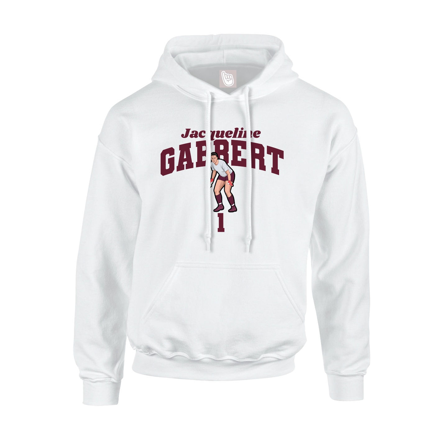 Youth Hoodie — Signature Arch in White