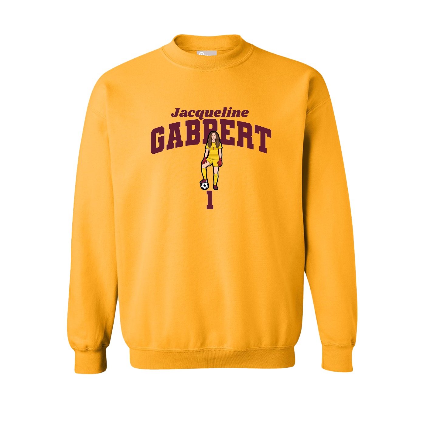 Fleece Crew — Signature Arch in Gold
