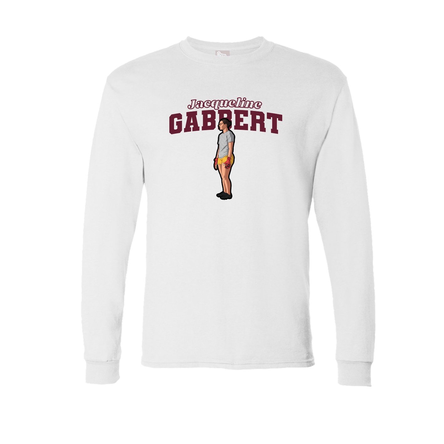 Long Sleeve Tee — Name Arch in White
