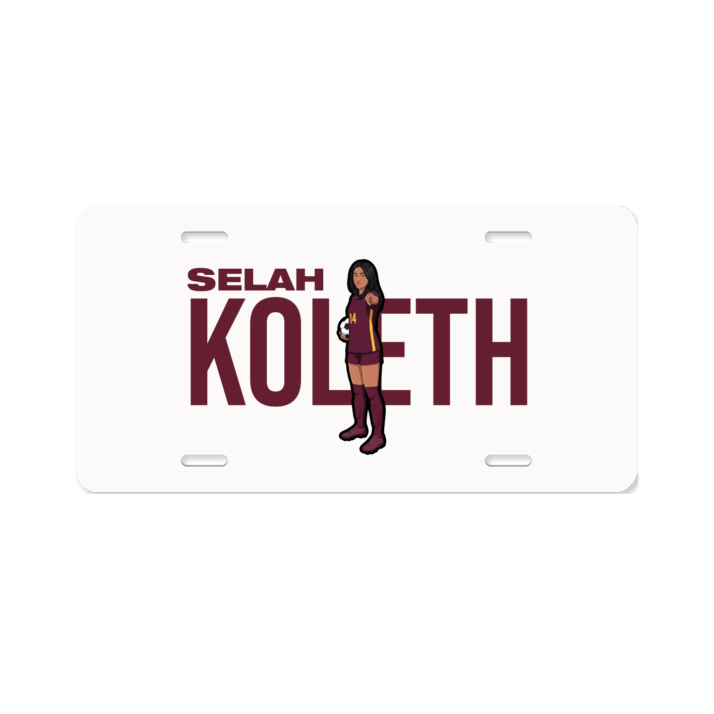 License Plate — Player Name in Classic