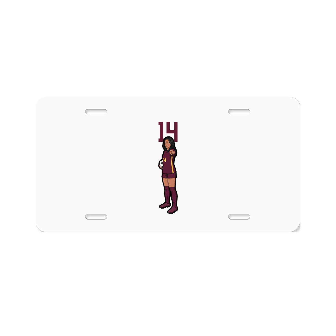 License Plate — Number Top in Classic