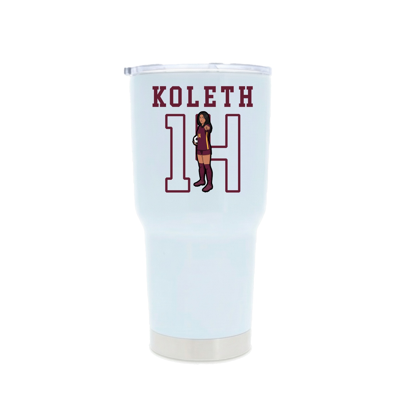 30oz Stainless Steel Tumbler — Shirsey in White