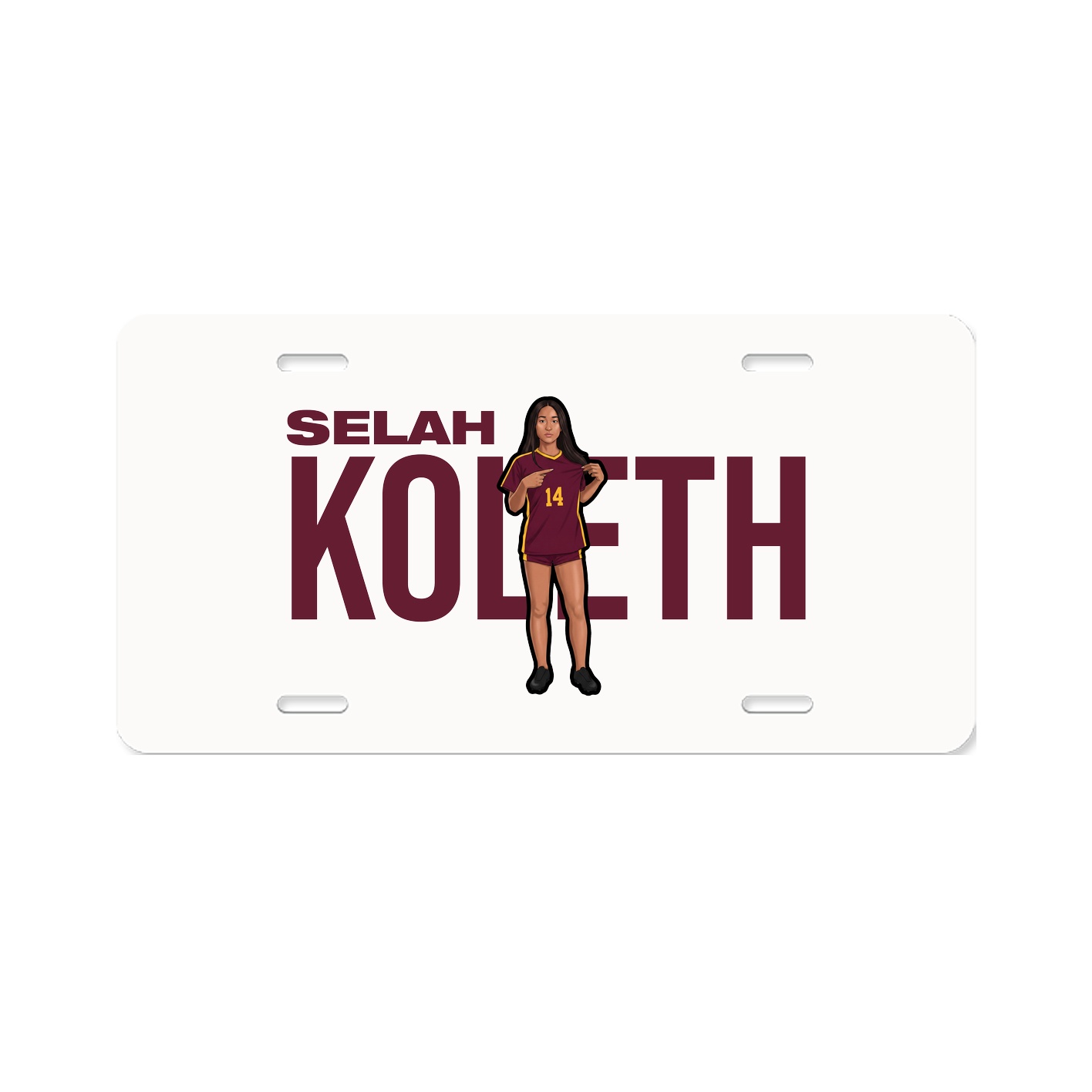 License Plate — Player Name in Classic