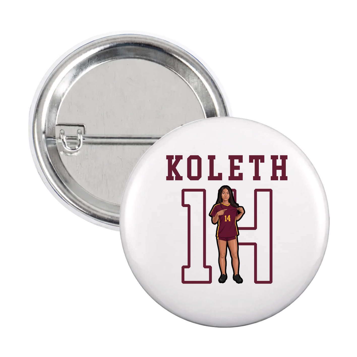 Game Day Button — Shirsey in White