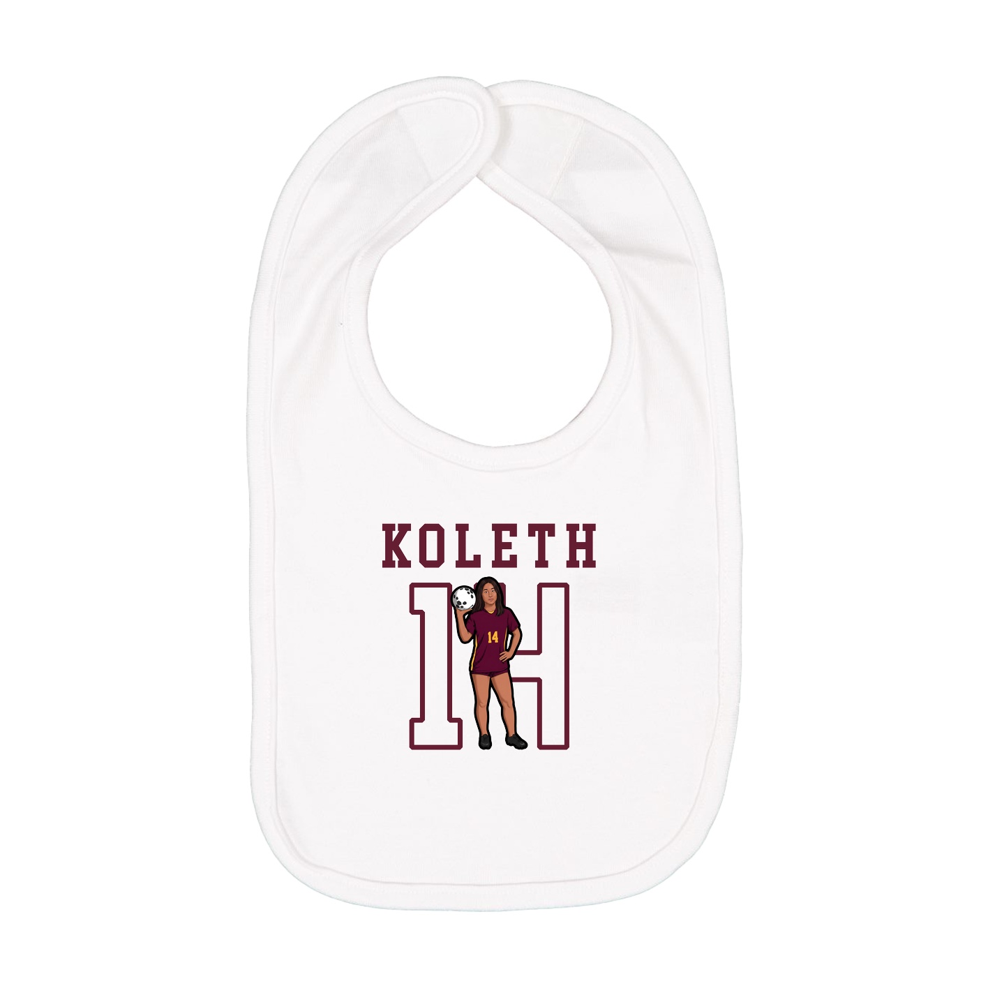 Infant Bib — Shirsey in White