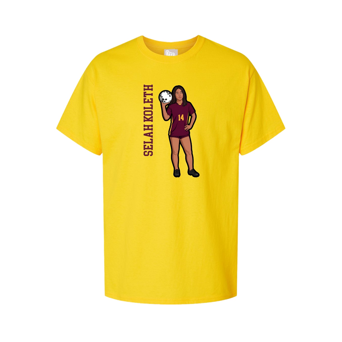 Tee — Name Vertical in Gold