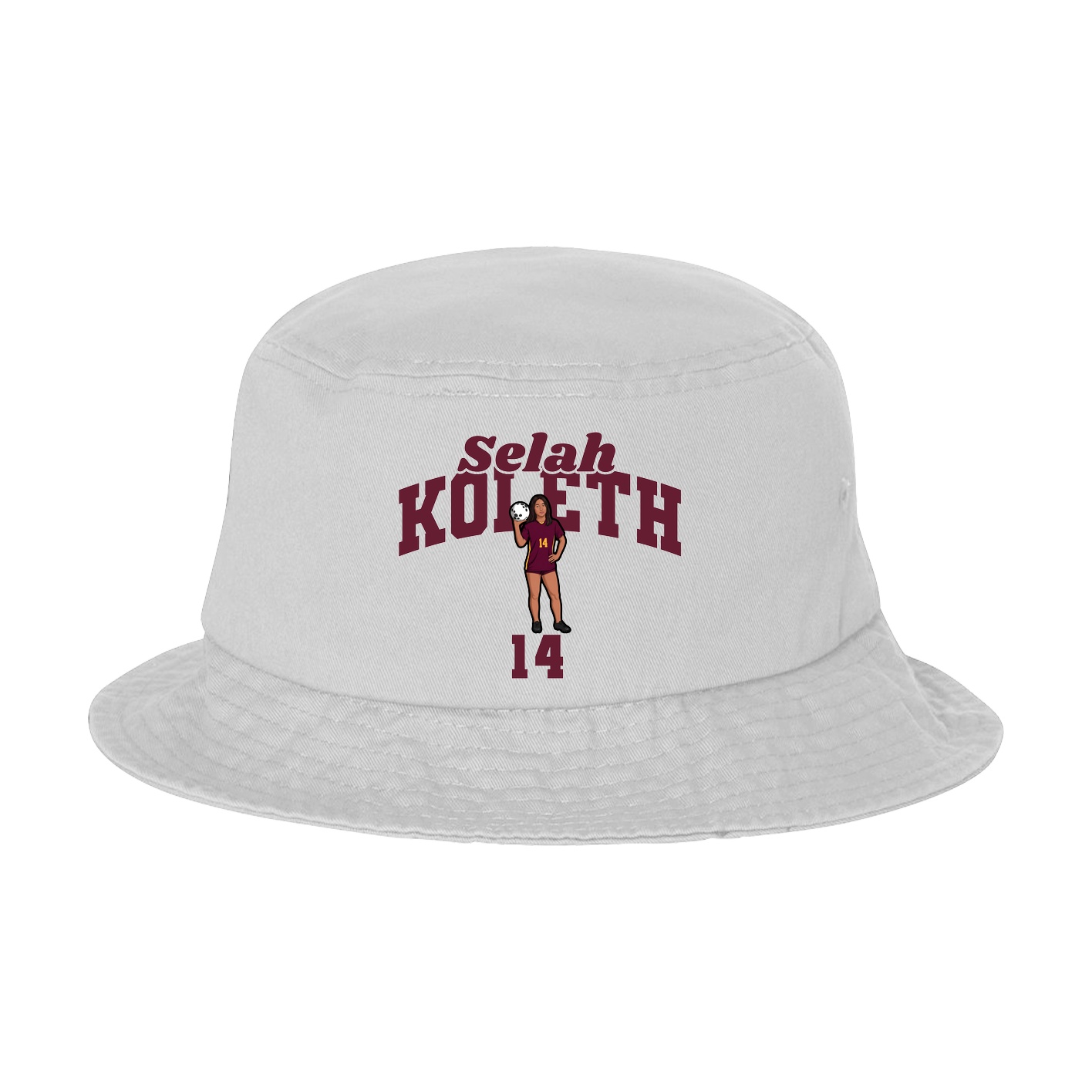 Bucket Cap — Signature Arch in White