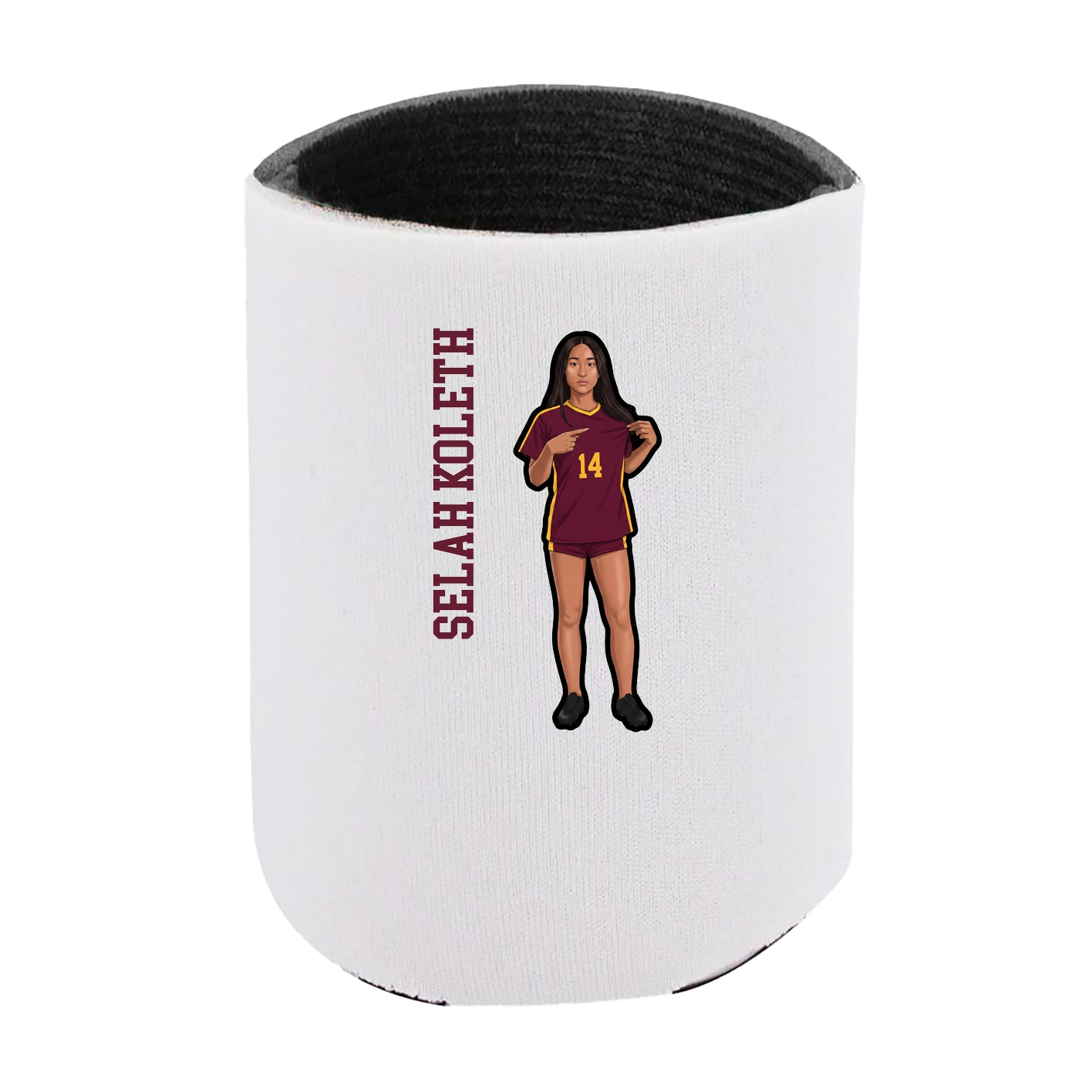 Can Holder — Name Vertical in White