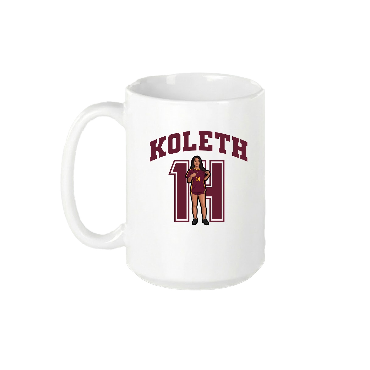 15oz Coffee Mug — Number in White