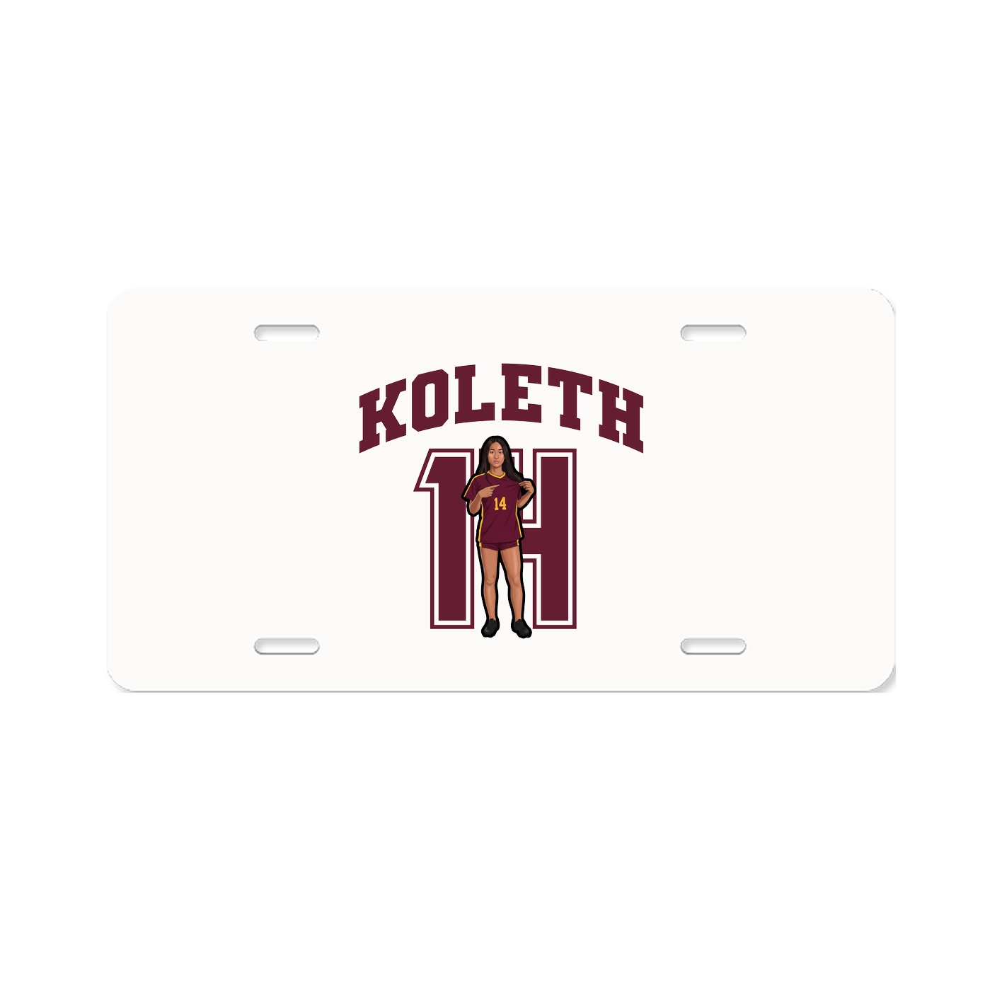 License Plate — Number in Classic