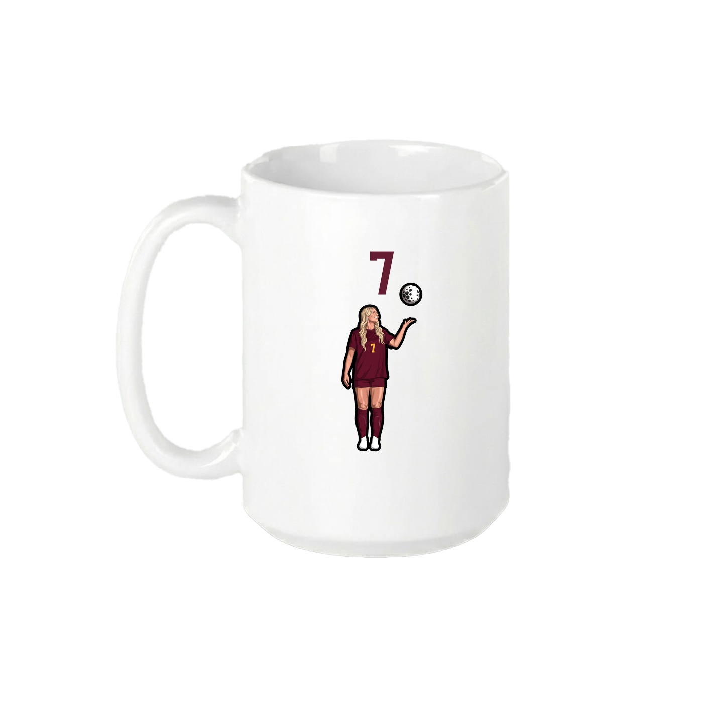 15oz Coffee Mug — Number Top in White