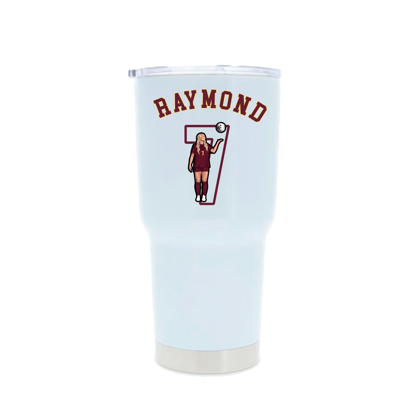 30oz Stainless Steel Tumbler — Shirsey Arch in White