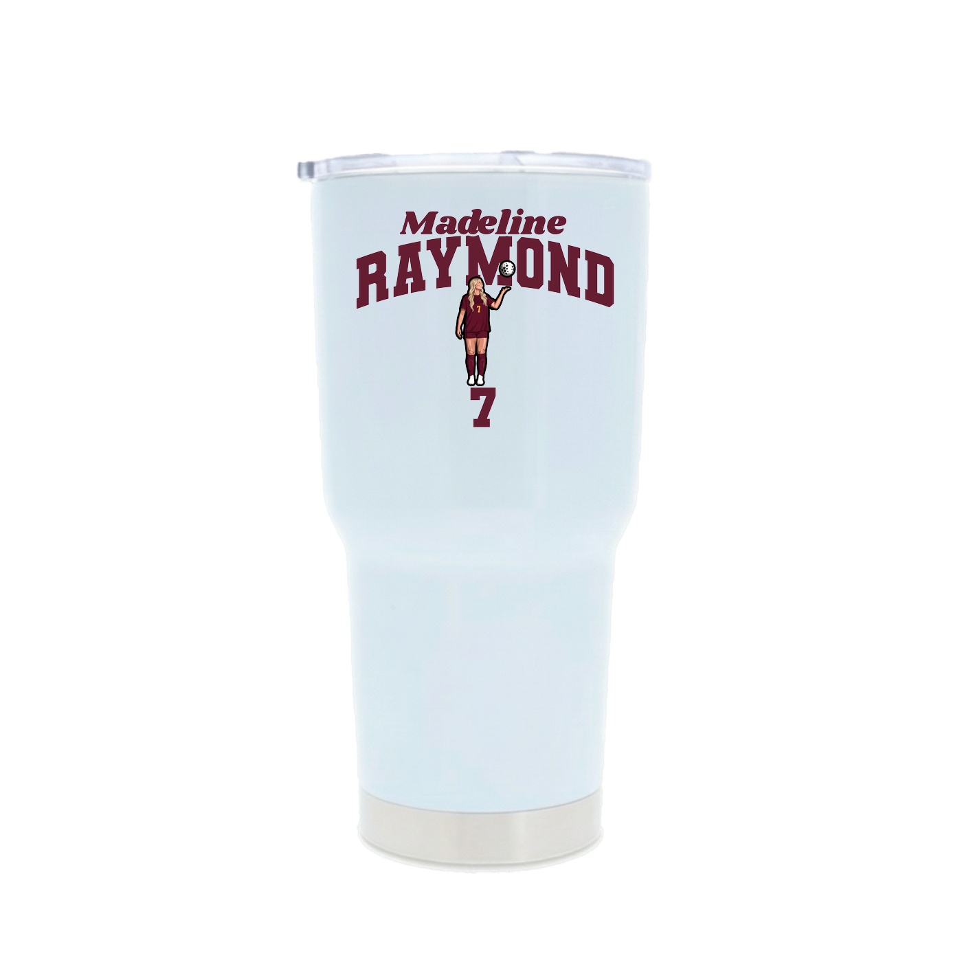 30oz Stainless Steel Tumbler — Signature Arch in White