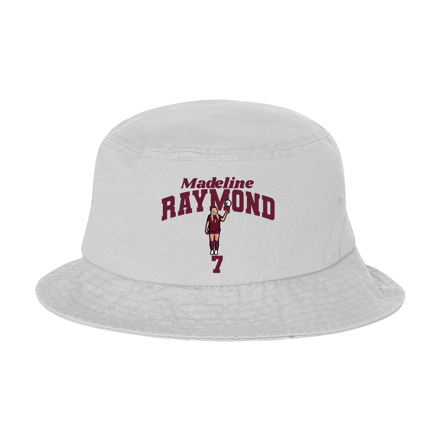 Bucket Cap — Signature Arch in White