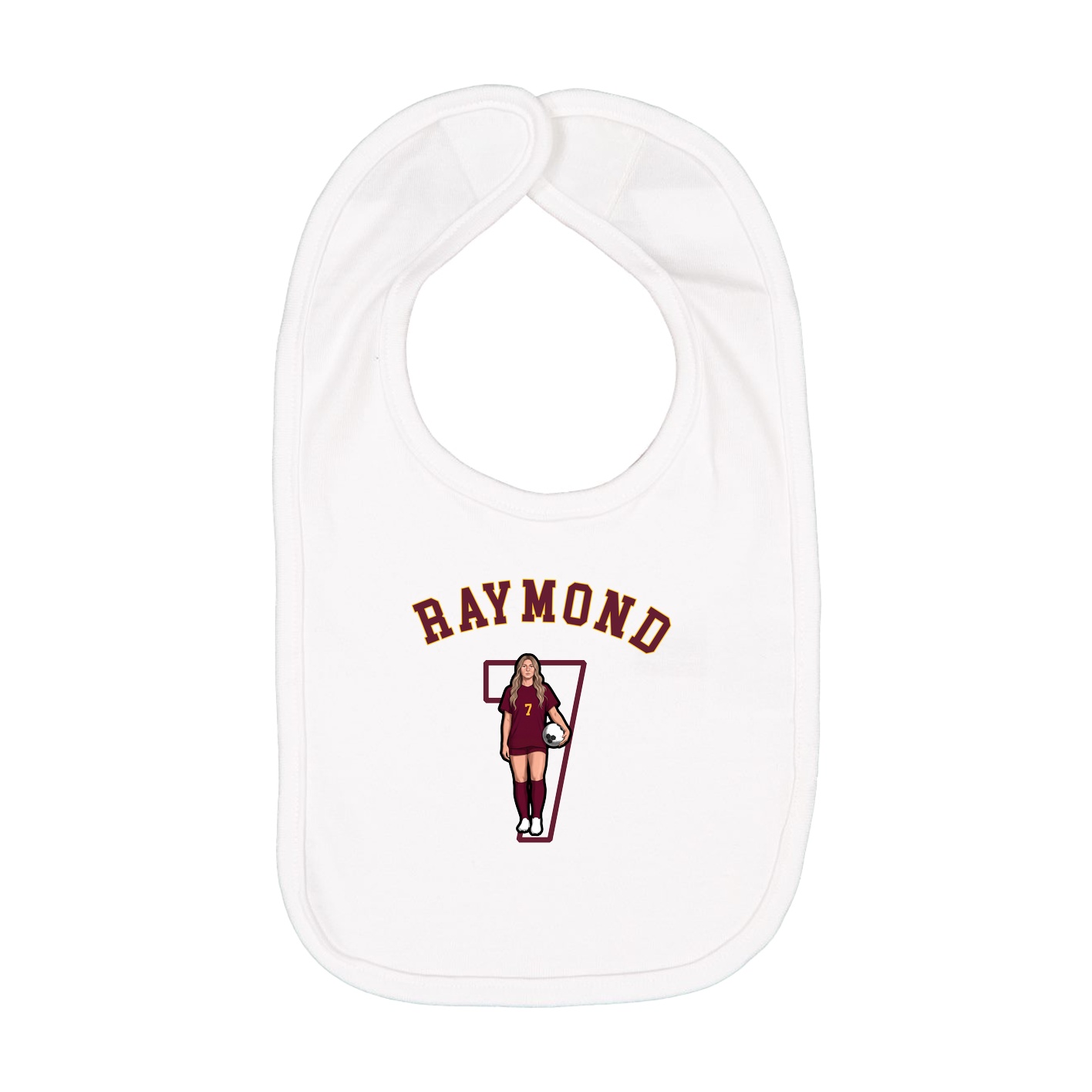 Infant Bib — Shirsey Arch in White