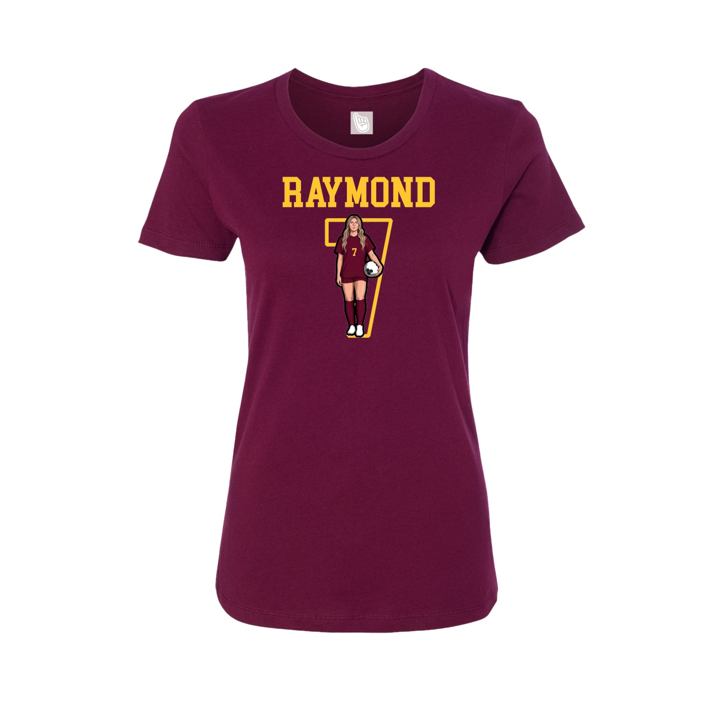 Fitted Women's Tee — Shirsey in Maroon