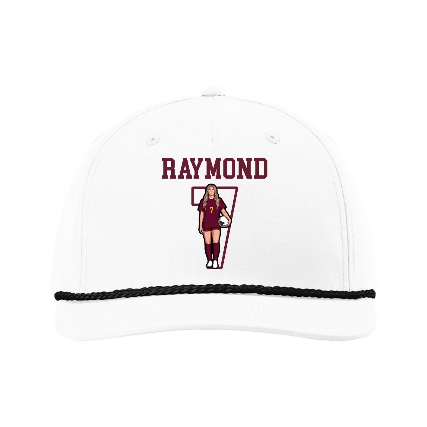 Five-Panel Classic Rope Cap — Shirsey in White
