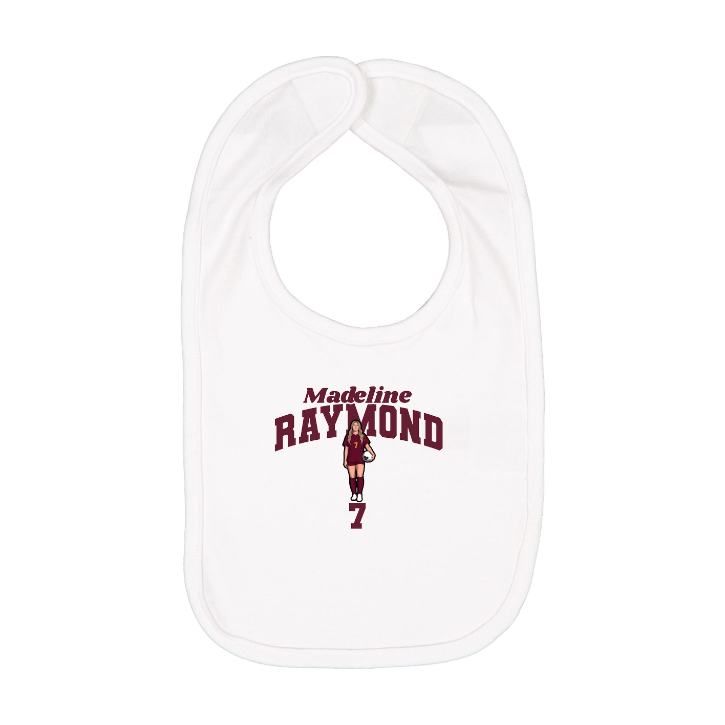 Infant Bib — Signature Arch in White