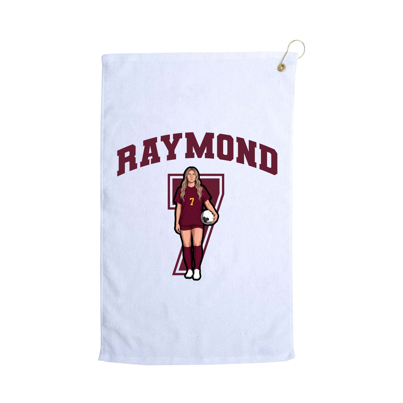 Golf Towel — Number in White