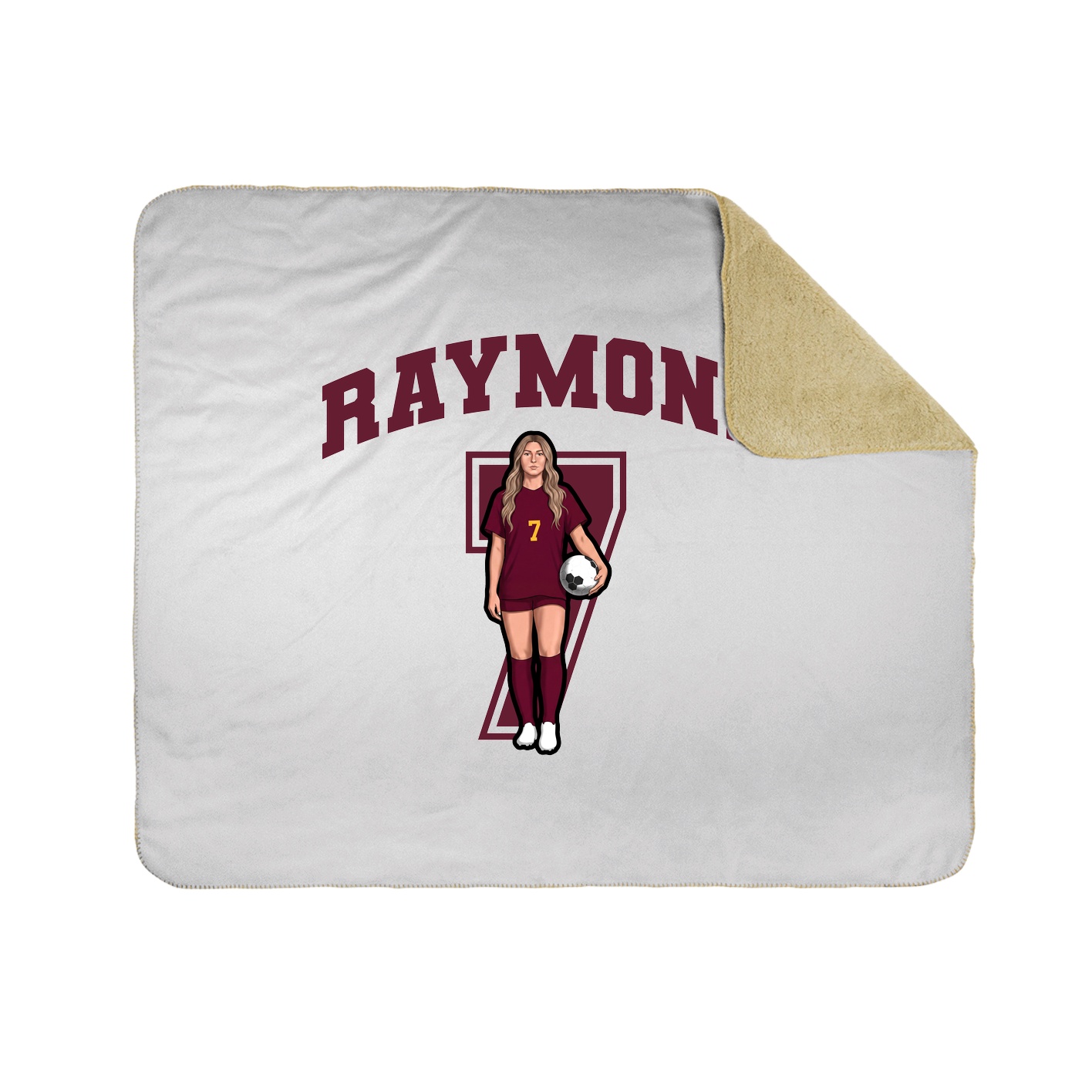 Throw Blanket — Number in White