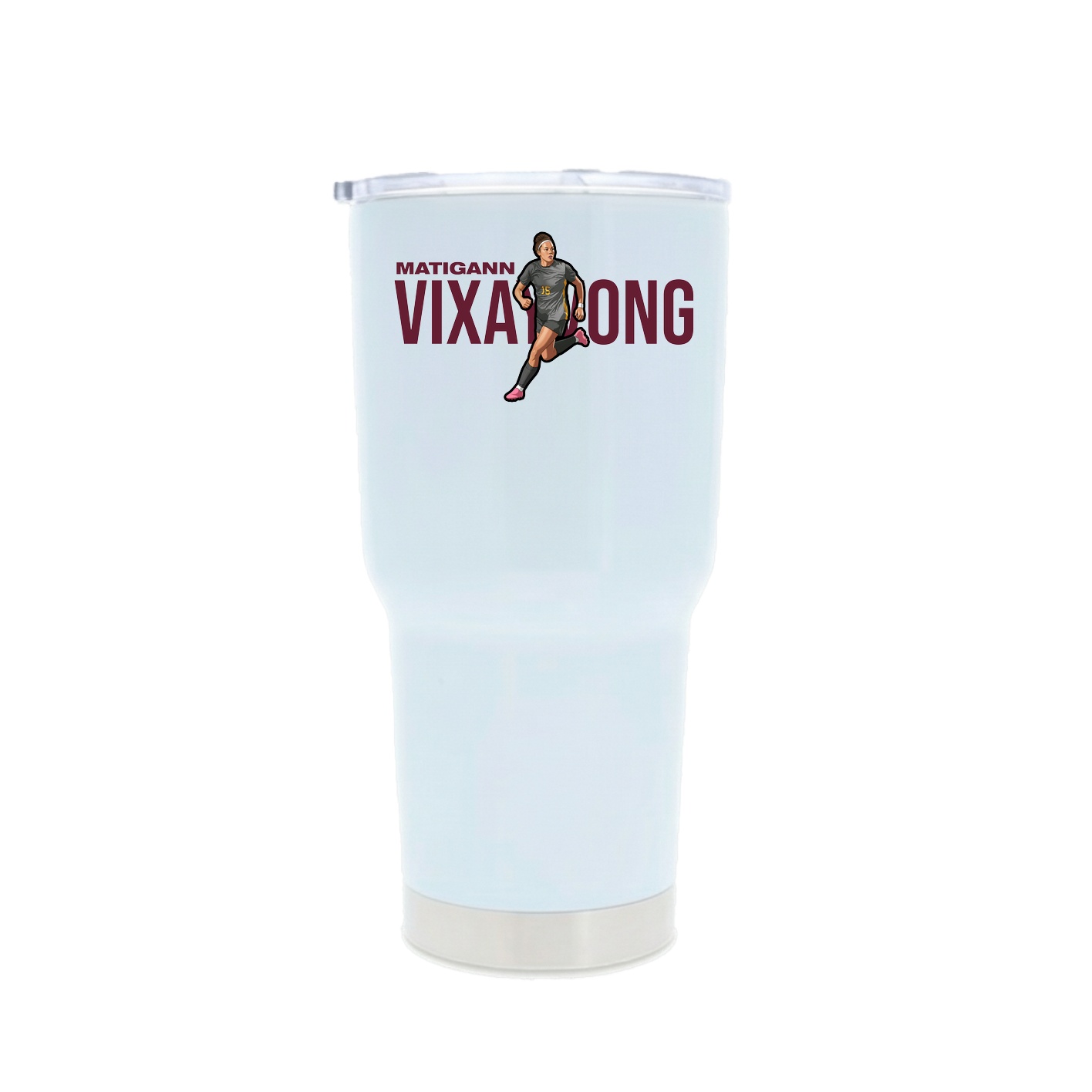 30oz Stainless Steel Tumbler — Player Name in White