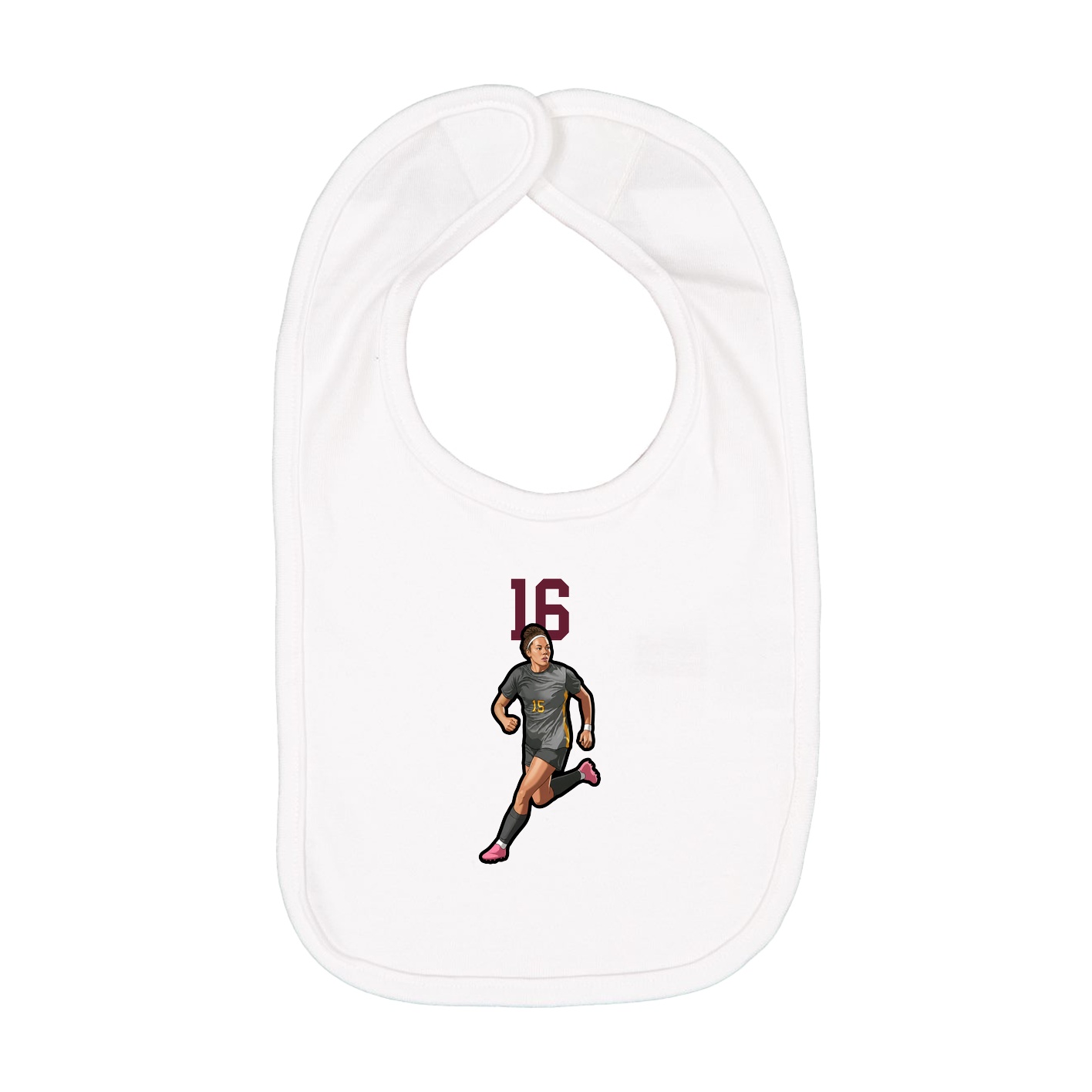 Infant Bib — Number Top in White