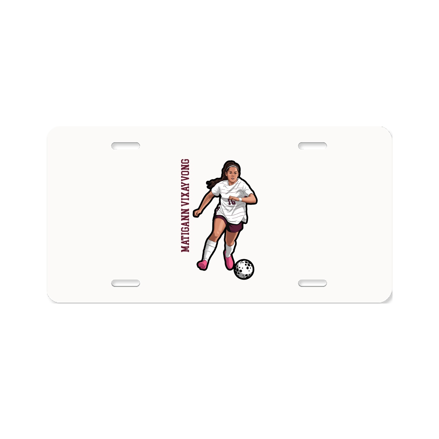 License Plate — Name Vertical in Classic