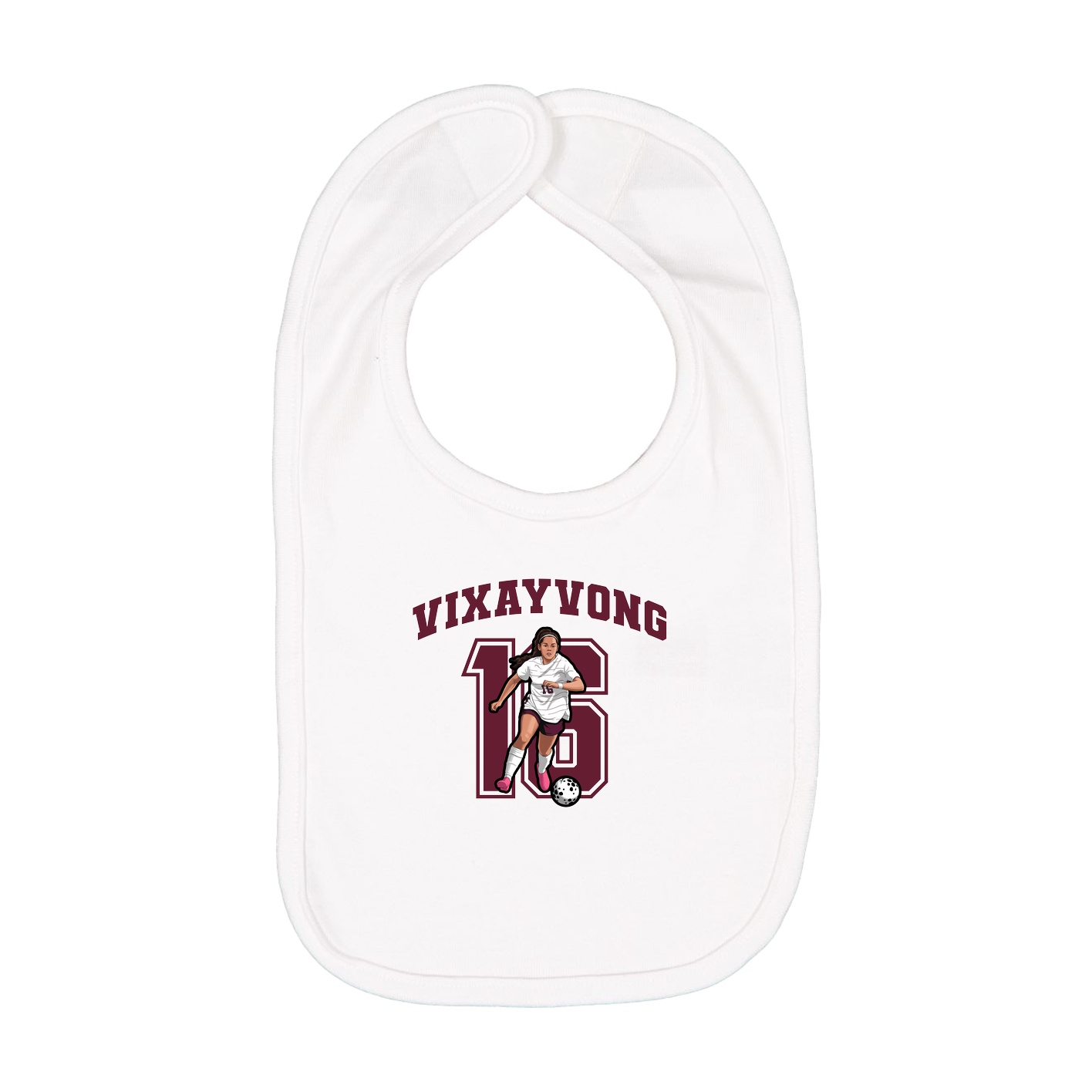 Infant Bib — Number in White