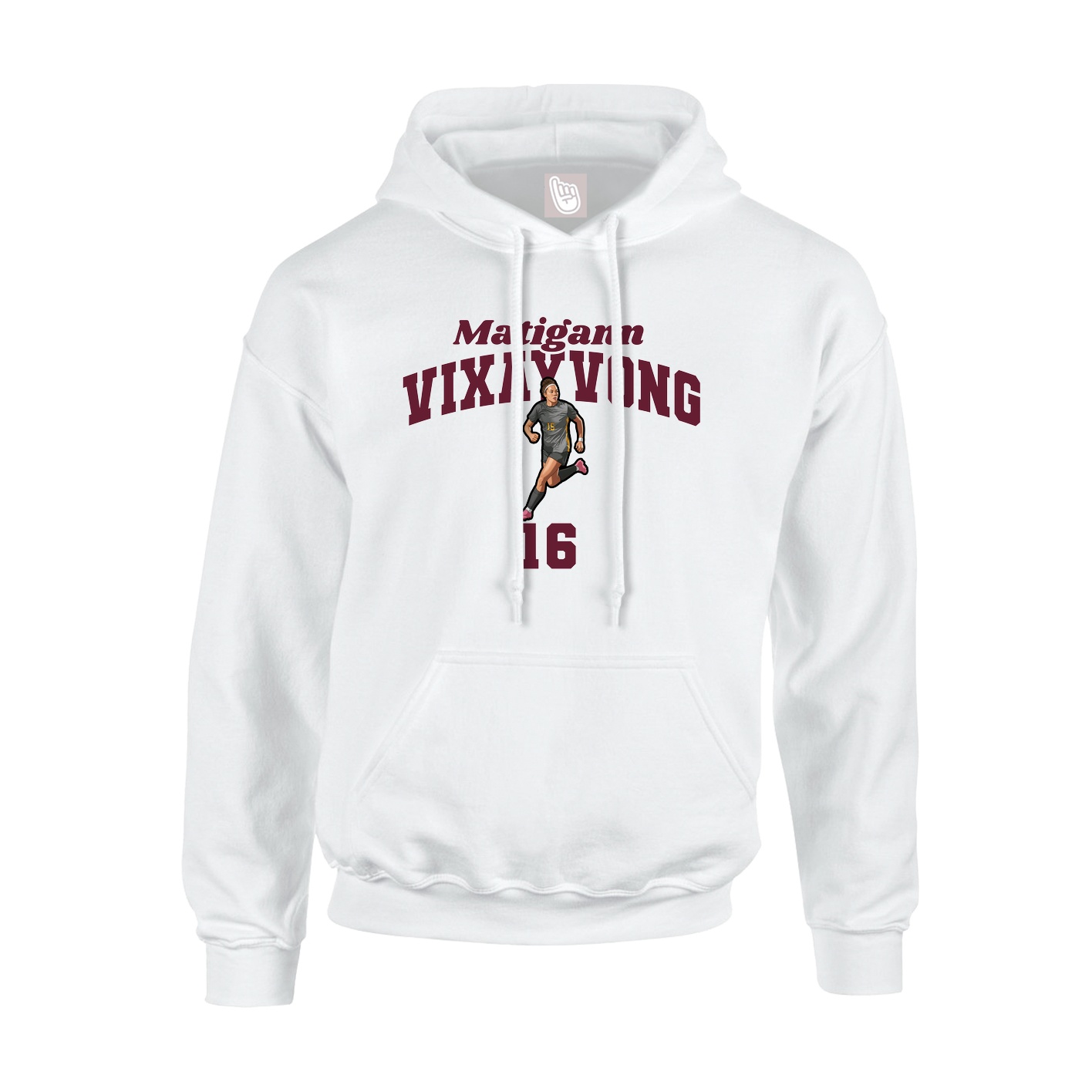 Youth Hoodie — Signature Arch in White