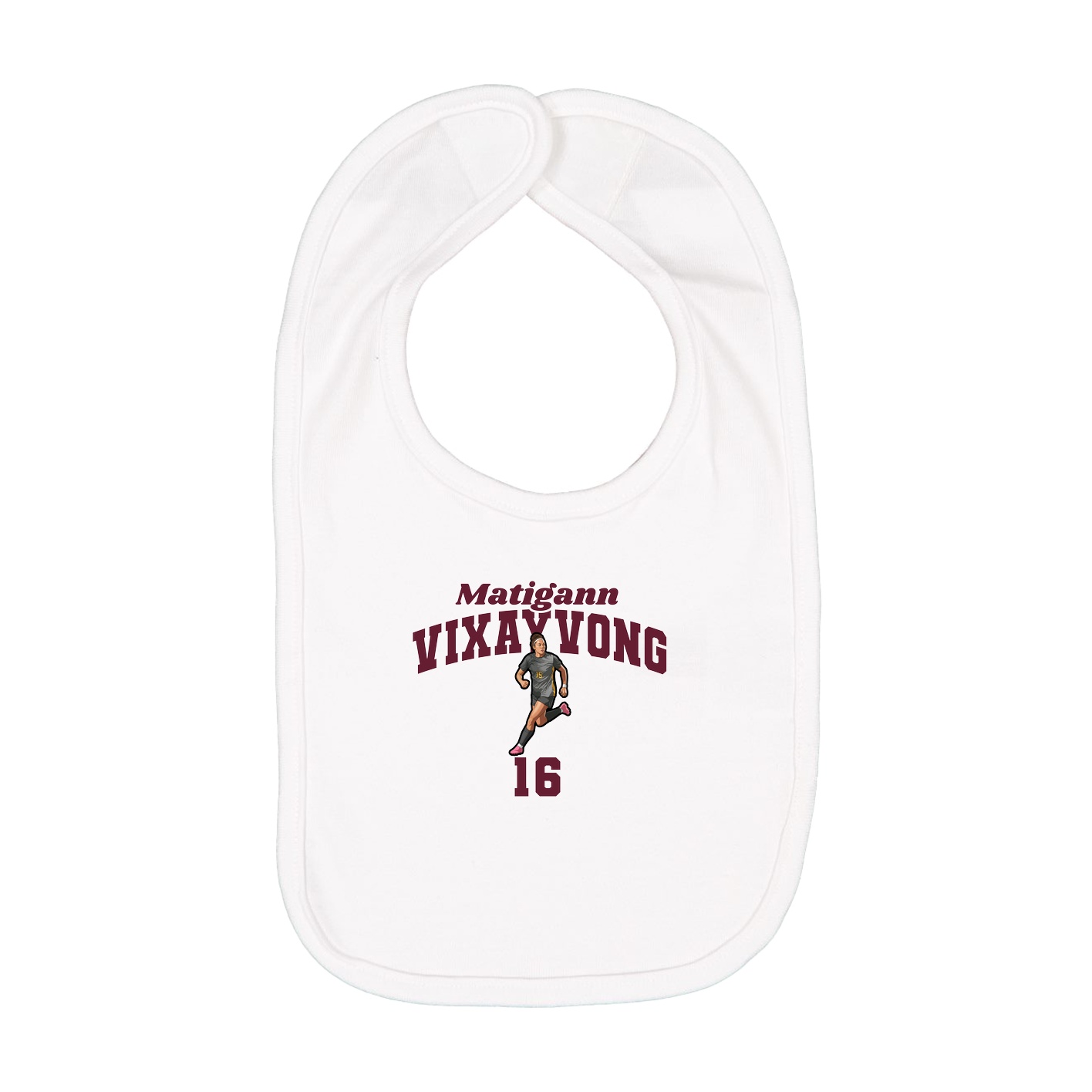 Infant Bib — Signature Arch in White