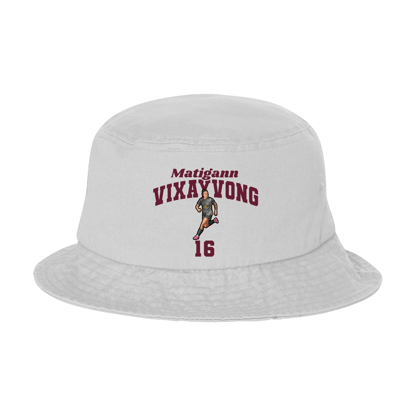 Bucket Cap — Signature Arch in White
