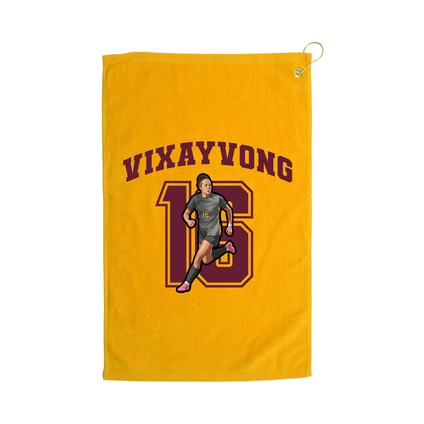 Golf Towel — Number in Gold