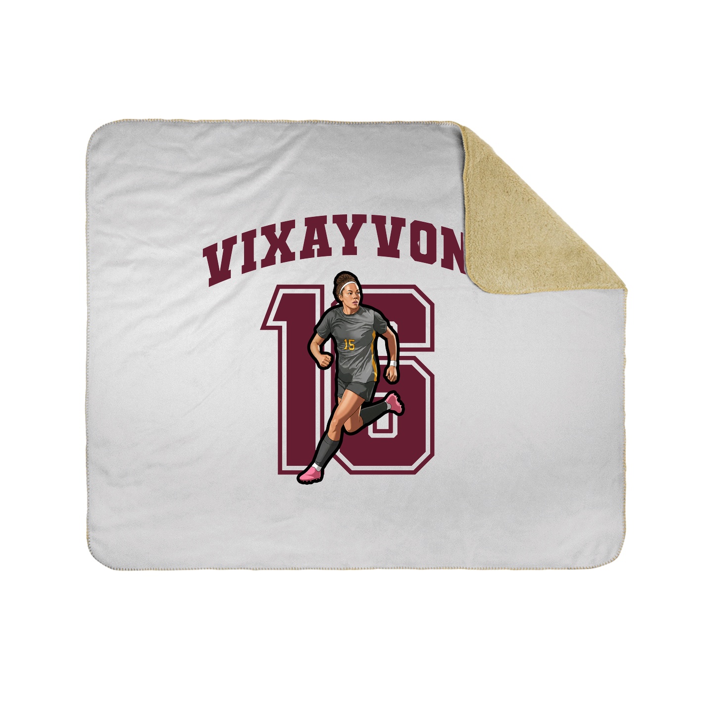 Throw Blanket — Number in White