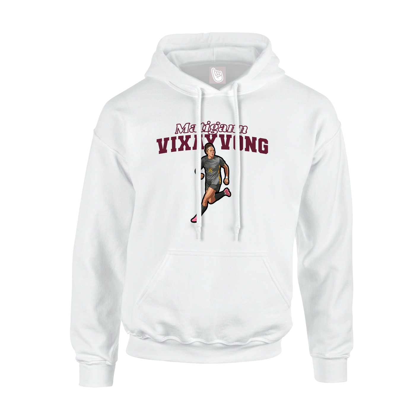 Hoodie — Name Arch in White