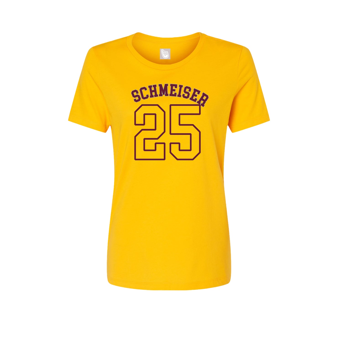 Fitted Women's Tee — Shirsey Arch in Gold