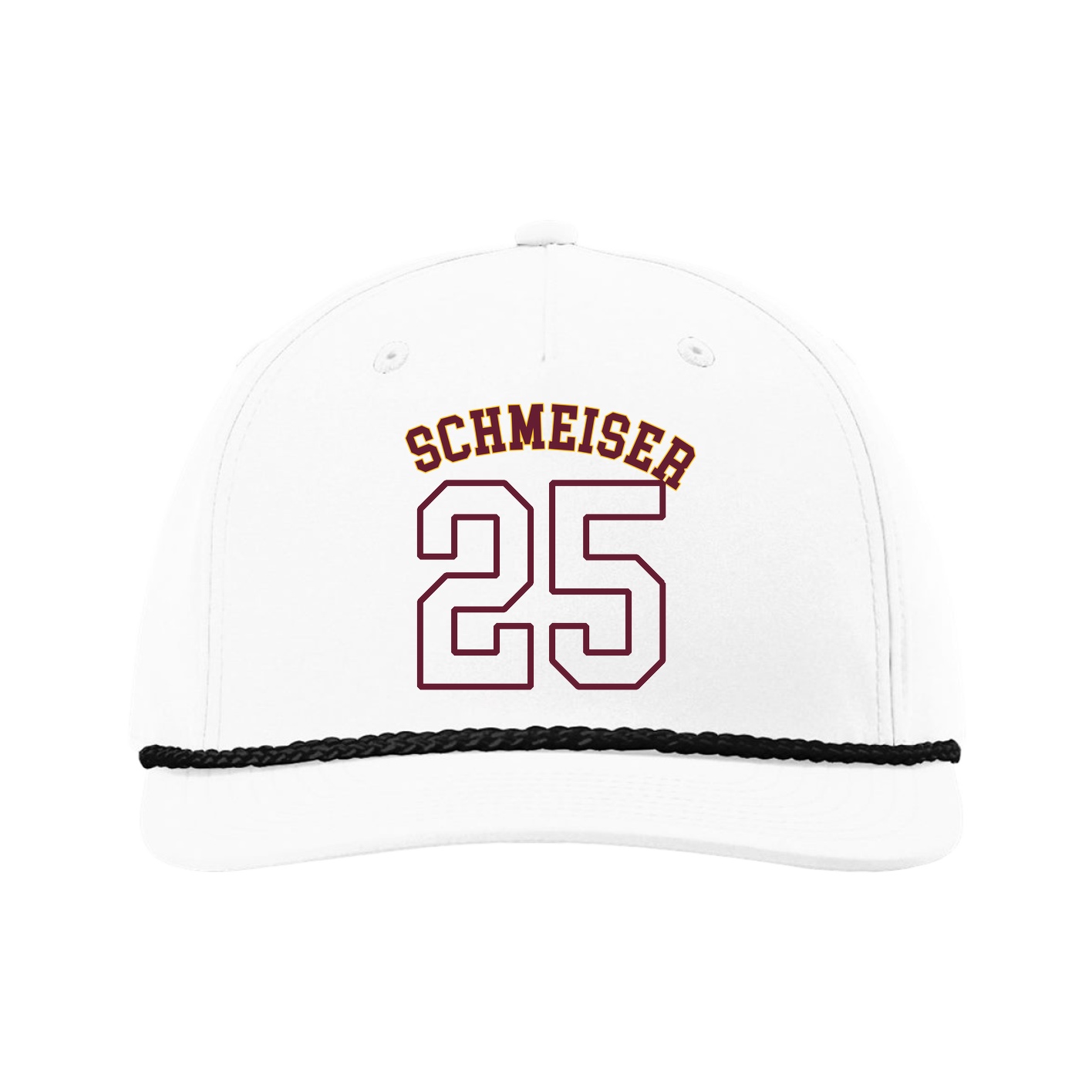 Five-Panel Classic Rope Cap — Shirsey Arch in White