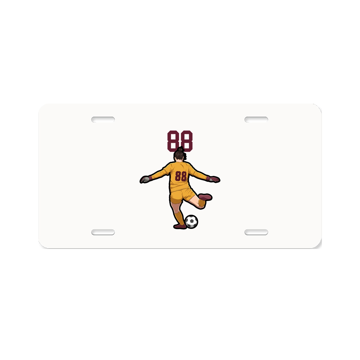 License Plate — Number Top in Classic