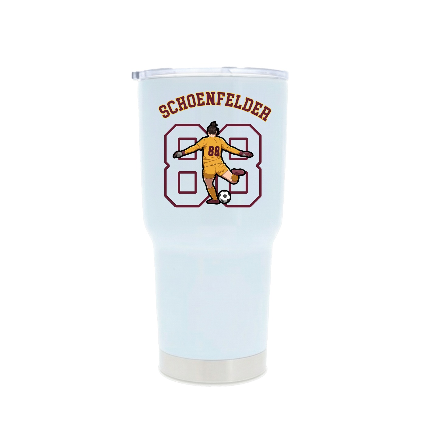 30oz Stainless Steel Tumbler — Shirsey Arch in White